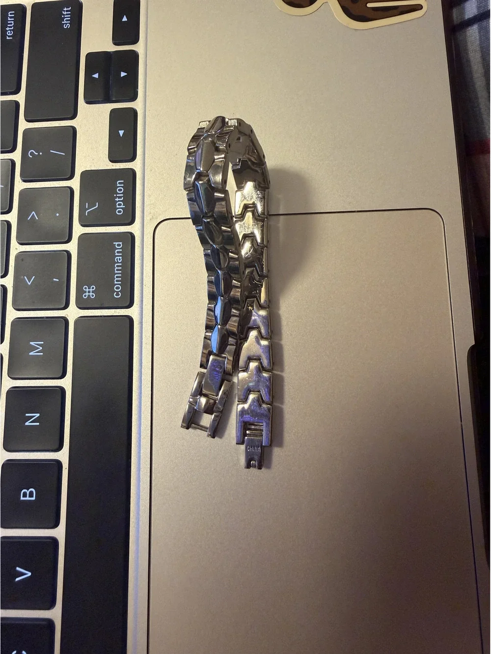 Silver-Tone Link Bracelet with Secure Clasp